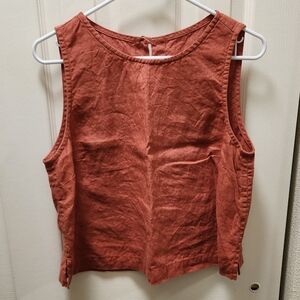 Not Perfect Linen Bay Top